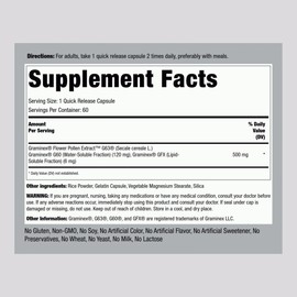 Piping Rock Graminex Flower Pollen Extract 500mg | 60 Capsules | Non-GMO, Gluten Free Supplement