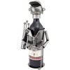 BRUBAKER Wine Bottle Holder Golfer Metal Sculptures and Figurines Decor