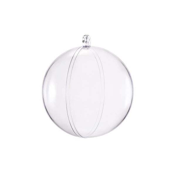 uxcell Ball 1.2 inches (30 mm) Plastic Ornament Clear 6 Pieces