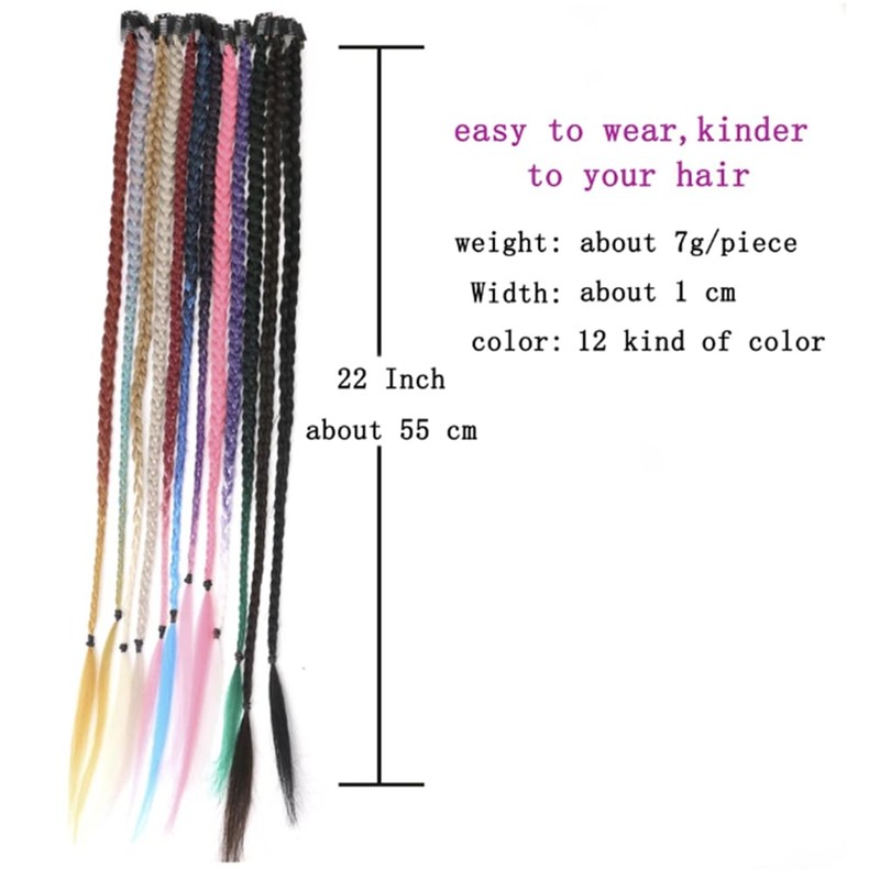 Clip-In Hair Extension Braids Dreadlocks Hair Extensions, Clip In Box