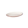 IBILI Platter 25 cm of Enamelled Steel in White/red, 25