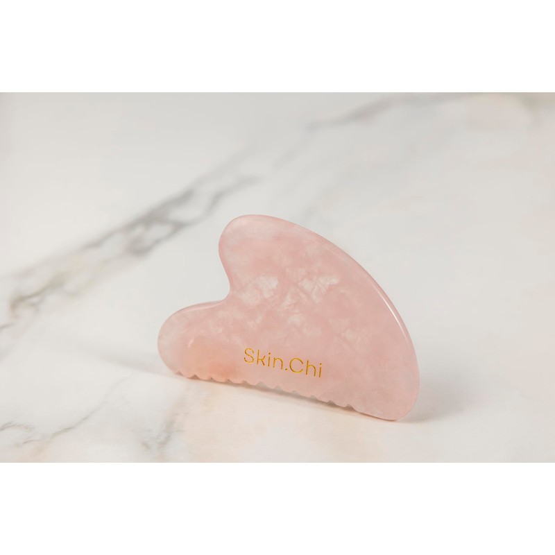 Skin Chi Rose Quartz Gua Sha Facial Comb – Real