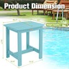 Y&M Outdoor Side Table, HIPS Adirondack Small Single Table, Waterproof