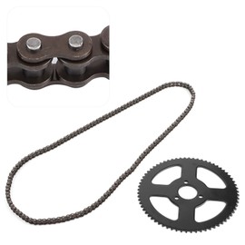 Mini Motorcycle Chains, 25H Chain 144 Links Sprocket 2-Stroke Shaft Sprocket for Electric Mini Moto Pocket Bike ATV Quad Accessories