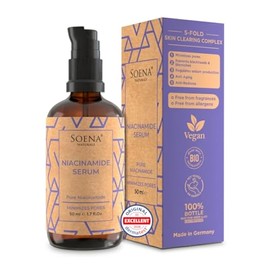 Suero orgánico de niacinamida alta dosis • Lo mejor + 7 ingredientes activos de potencia = hialurón, vitamina C, niacinamida • Retinal altamente efica