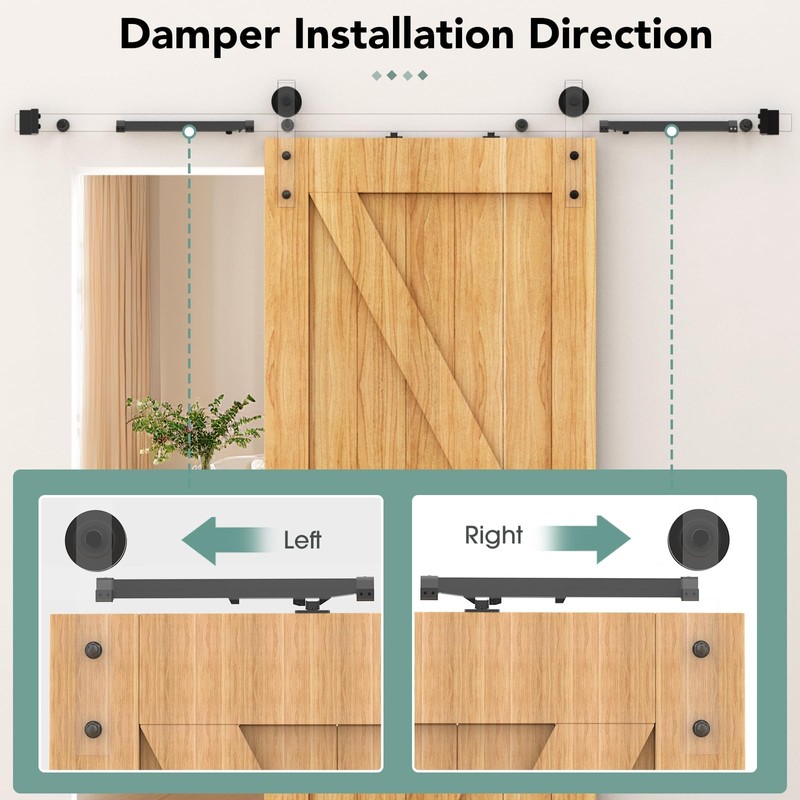 Barn Door Soft Close Hardware Kit,Barn Door Buffer Damper Stopper