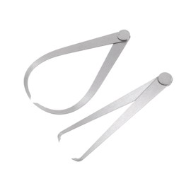 Kozelo Fixed Joint Indoor Outdoor Vernier Caliper Set - [6 Inch] Stainless Steel Metal Fixed Friction Joint Measuring Tool for Size Measurement, Silver
