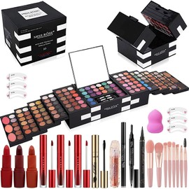MISS ROSE Set de Maquillaje Todo en Uno, 148 Colores Paleta de Maquillaje, Kit Todo en Uno para Principiantes y Regalos (Adolescentes, Mujeres)
