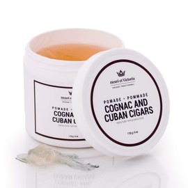 Cognac and Cuban Cigar Hair Pomade | Henri et Victoria | Hand Made | Strong Hold and Medium Shine | | 118g 4oz
