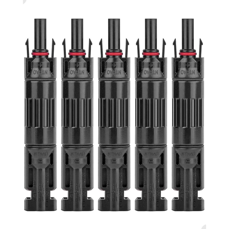 Jtron 5 PCS PV Solar Panel Connector Male/Female 10A Built-in