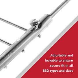SPARES2GO Universal Adjustable BBQ Grill Shelf for All Makes of Barbecue (310mm x 360 to 530mm)
