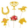 144PCS Kentucky Horse Derby Cupcake Toppers Decorations - Horse Racing