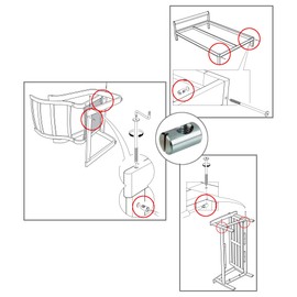 HEXATON Asymmetric Barrel Nut M6 x 10 x 16 mm 50 Pieces