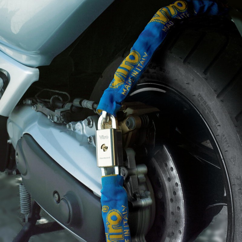 Viro Chain Lock, Motorcycle and Scooter Chain Lock, with Lock,