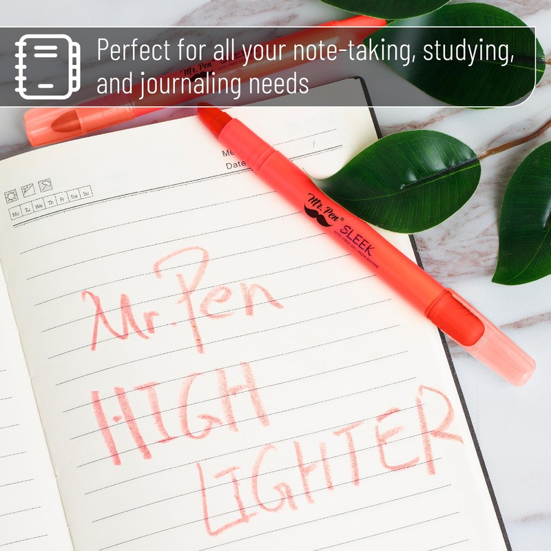 Mr. Pen No Bleed Gel Highlighter, Bible Highlighters, Pink, Pack