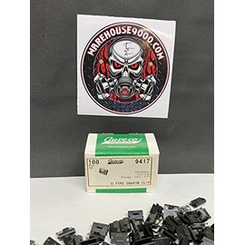 Compatible with Auveco 9417 U TYPE SNAPON CLIP Headliner Compatible with Trim Clip Range 0.05 to 0.15, 100 PC