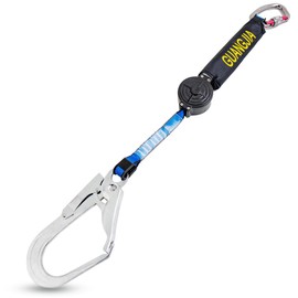 [GUANGJIA] New Lightweight 1.2 lbs (0.59 kg) Full Harness Safety Belt Lanyard New Specifications Safety Belt New Standard Fall Prevention Device Wire Harness Safety Belt New Standard Group Telescopic Lanyard Shock Absorber Fall Prevention Full Body Prote