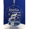 Unicorn Glass Ornament, Christmas Tree Hanging Ornament, Holiday Gift