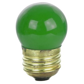 Sunlite 7.5S11/G Incandescent 7.5-Watt, Medium Based, S11 Indicator Colored Bulb, Green