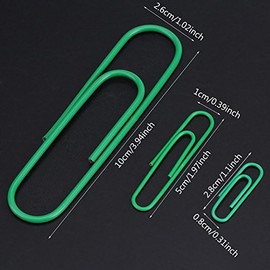 Hilitand 250pcs / box Clips de papel de color mezclado Clip de metal grande multifunción, organizador de archivos, accesorios de oficina para marcadores