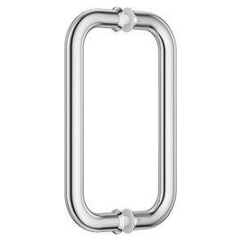 Ranbo 8" CTC Glass Shower Door Handle, 304 Stainless Steel, Polished Chrome