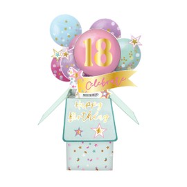 Clever Cube 18th Birthday Sweet 18 Surprise! Birthday Pop Up Greeting Card CU002.B