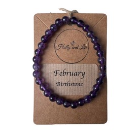 Crystal Bracelets, Birthstone Bracelets, Birth Month Gifts, Healing Bracelets, Birthstone, Month Of Birth Bracelets (February - Amethyst)