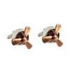 Aircraft Propeller Moving Cufflinks Silver Copper + Silver Box Accessory