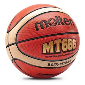 Molten Basketball MT666, PU Leather Classic 12-Piece Spliced Basketball, Indoor/Outdoor Basketball, Adult Men's, Women's and Youth Training Basketballs (MT666 SIZE7)