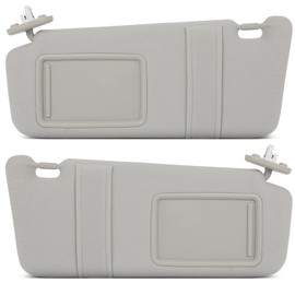 SCITOO Car Sun Visor Assbembly Left Driver & Right Passenger Sides Fit for 2009-2016 for Toyota for Venza Gray with Sunroof(with Mirror)