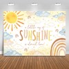 Mocsicka Sunshine Baby Shower Backdrop A Little Ray of Sunshine