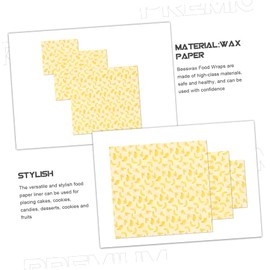 Beavorty 3sheets Beeswax Wraps for Bread Food Wrapping Beeswax Paper Oil Non-Stick Reusable Food Packing Paper