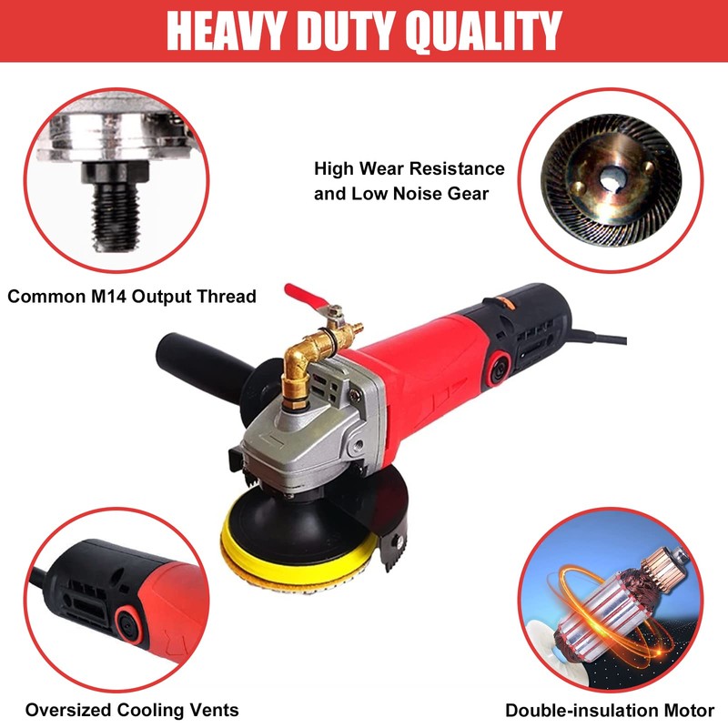 Ganggend Wet Polisher with 4'' Diamond Polishing Pad Tools Kit,