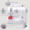 Kids Sewing Machine with 12 Built-in Stitches, 2-Speed Foot Pedal,