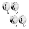 KOMUNJ Pack of 4 Suction Cup Hooks, Stainless Steel Extra
