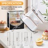GELANGS Hand Mixer, 5-Speed Electric with Turbo Boost, White, Copper