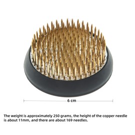 Kybelehoo Flower Hedgehog Round Holder, Hedgehog Flowers Stainless Steel, 6 x 6 cm, 1 Piece Ikebana Kenzan, Flower Stake Hedgehog for Flower Arrangement and Flower Decoration (Golden)