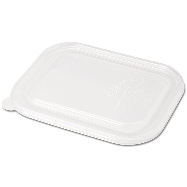100% Compostable Tray Lids by World Centric, Made from Ingeo, Tray Lids, 8" x 6" (Pack of 400)