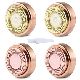 Facial Hair Remover Replacement Heads - Ablerv Flawless Replacing Blades for Good Finishing and Well Touch for Upper Lip,Chin,Cheeks and Sideburns, 18K Gold-Plated As Seen On TV - 2 Pack