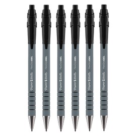 Paper Mate FlexGrip Gel Retractable Pens | Medium Point 0.7mm | Black Ink | Pack of 6