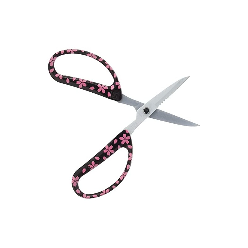 Chikamasa CRI-360SFWSB Florist Arrangement Scissors, Fluorine Blade Cap, Sakura Black