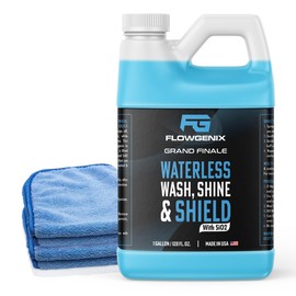 Flowgenix™ Waterless Car Wash Spray - Grand Finale - Motorcycle Cleaner & Car Wax Spray Polish (1 Gal or 128 oz) - Ceramic Coating - Quick Detailer Spray to Make Your Vehicle Shine