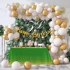 10 Packs Plastic Table Cloth Disposable and Satin Table Runner,
