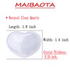MAIBAOTA MAIBAOTA 1.8" Clear Quartz Healing Crystal Stones Big Heart