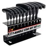Performance Tool W80276 10-Piece Star T-Handle Allen Wrench Set, Long