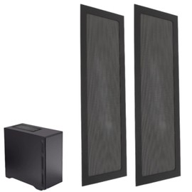 2pcs Magnetic Dust Filter PC, Computer Fan Filter Grills PVC, 4.72x14.17in Magnetic Frame PC Cooler Fan Dust Filter Fine Mesh for Fan Vent for Computer Cooler Fan (Black)