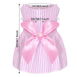 choyaxo Dog Bowknot Dresses Pet Skirts Princess Dress for Girl Puppy