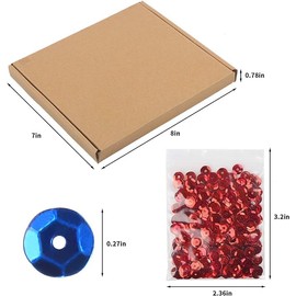 CCINEE 6mm Loose Sequins,Bulk 24 Rainbow Round Cup Sequins for Sewing Craft Nails Decorations (192Gram)