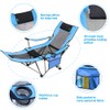 SUNTIME Outdoor Adjustable Folding Camping Chair with Removable Footrest(Blue)