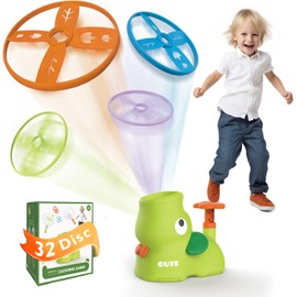 OMWay Outdoor Toy from 3 4 5 6 7 8 Years Boy Girl Flying Saucer Launcher Toy Garden Outdoor Garden Games Christmas Birthday Gifts for Children from 3-12 Years